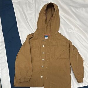 Old Navy Kids Brown Hooded Rain Jacket